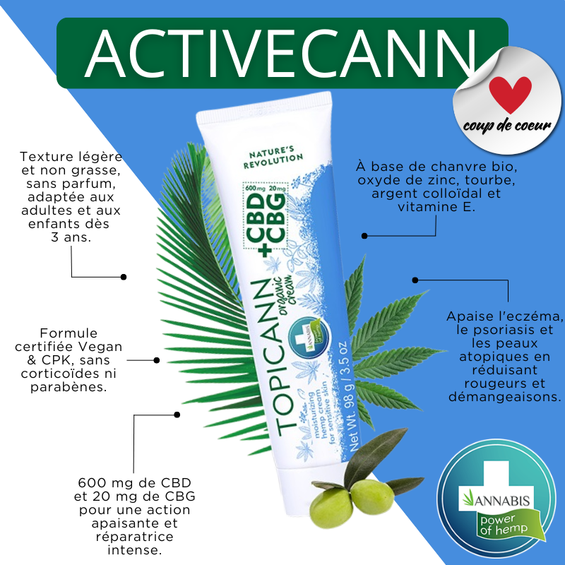 TOPICANN crème hydratante - peaux sensibles