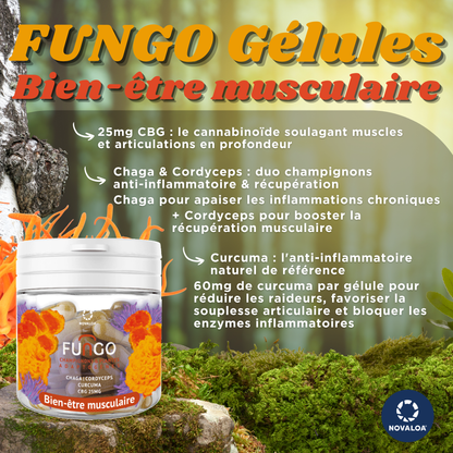 Gélule CBG FUNGO Bien-être Musculaire