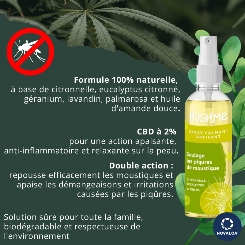 HushMe - Spray Anti Moustique CBD 2%